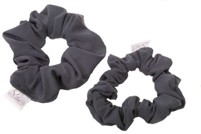 grey scrunchies