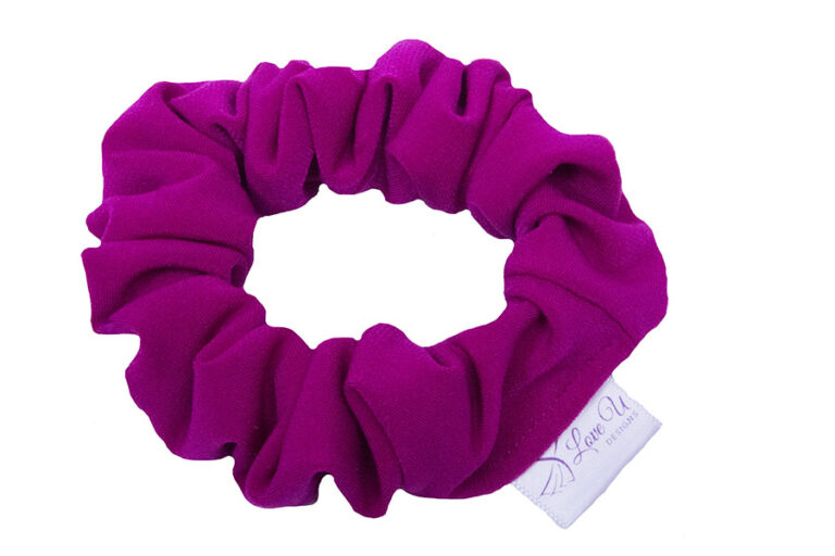 magenta scrunchies