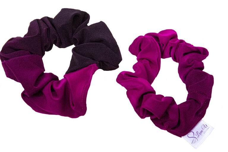 magenta ombre scrunchies