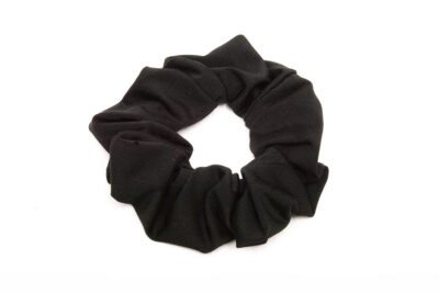 satin black scrunchies