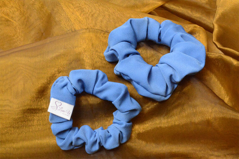 Ice Blue Scrunchies